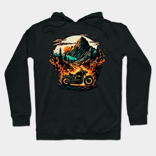 Classic Flaming Motorcycle Hoodie